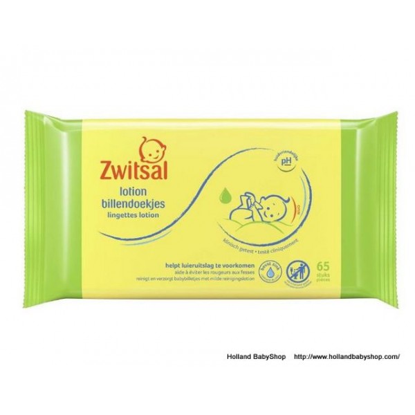 pijn opvolger gegevens Zwitsal Lotion Wipes for baby and child 65 pcs